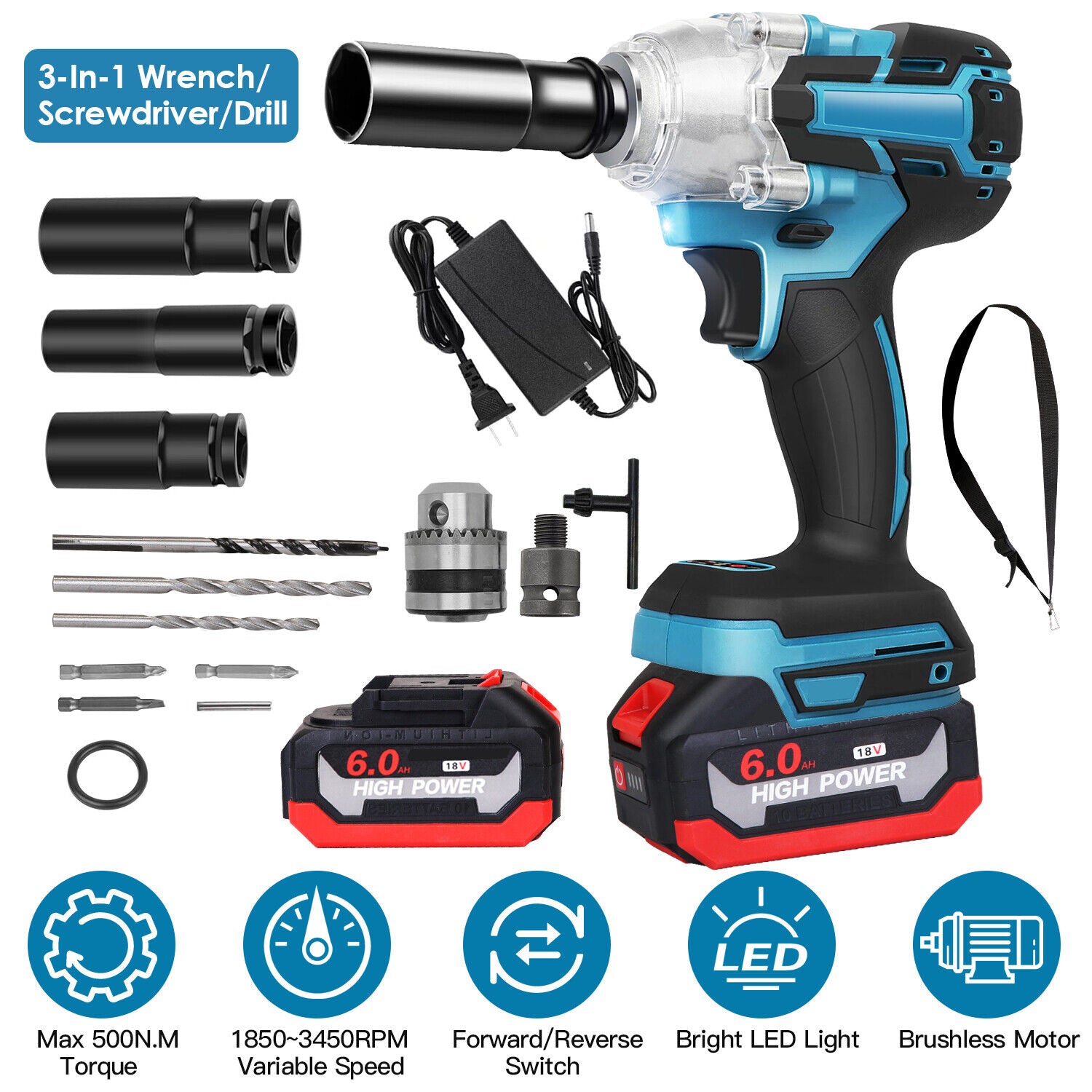 Multifunctional Cordless Impact Wrench Machine – Power, Precision & Portability in One Smart Tool